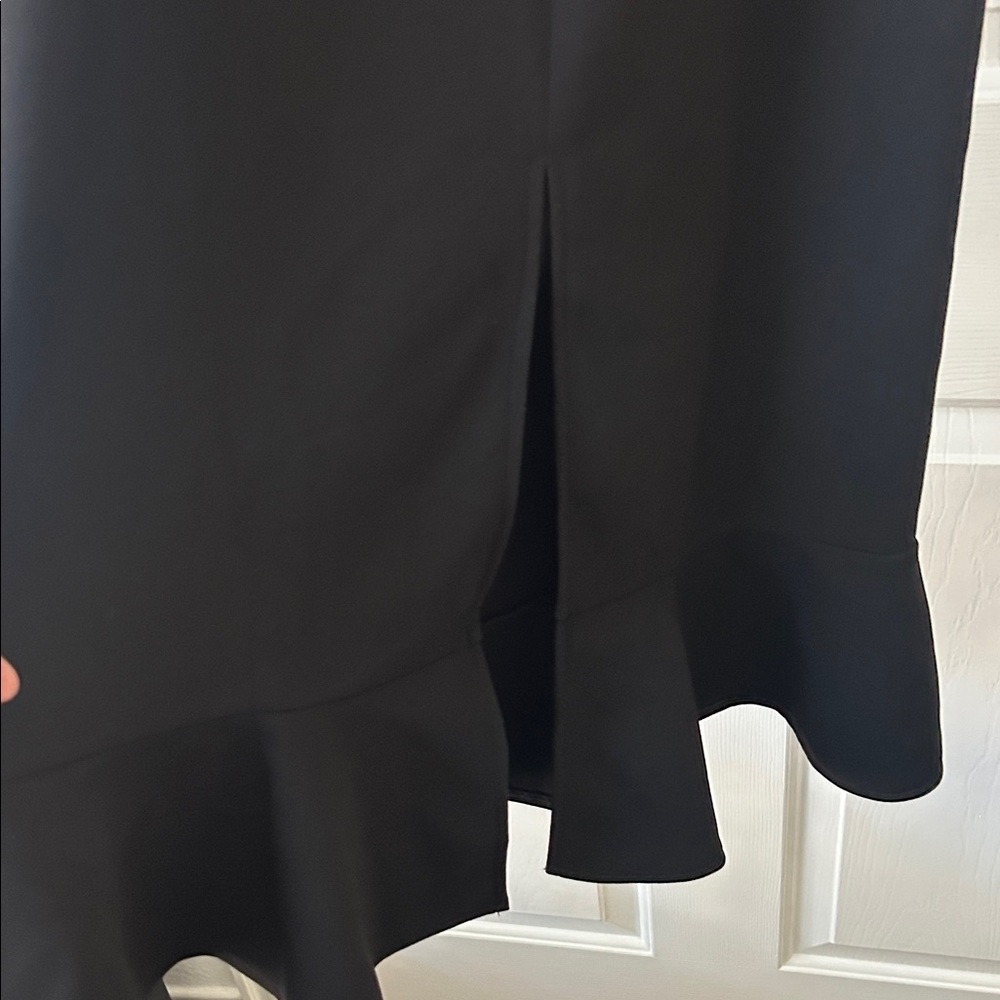 Astr Elegant Black Midi Dress with Ruffle Hem - Picture 3 of 4
